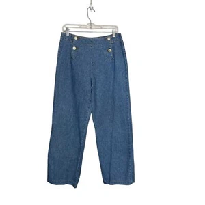 For Joseph Medium Wash Blue Denim High Rise Wide Leg Sailor Jeans Size 31 or XL  - Picture 1 of 6