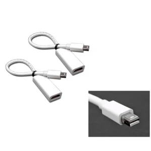 2PCS MINI DISPLAYPORT MALE TO HDMI FEMALE ADAPTERS HDTV MACBOOK AIR PRO MAC IMAC - Picture 1 of 1