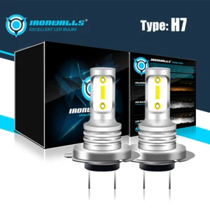 Kit de conversión de bombillas de faros LED H7 haz alto/lo 80W 8000LM 6000K súper brillante - Imagen 1 de 12