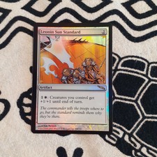 🌟 1 x MTG Leonin Sun Standard / Mirrodin / FOIL! Rare! 2003! English 🌟