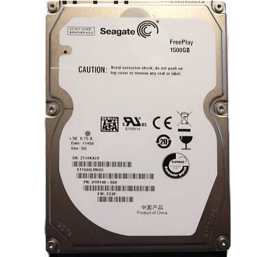 Seagate ST1500LM003 9YH148-550 CC9F (Z110) SU China 2.5" 1.5TB Sata May/2011 - Image 1 of 4