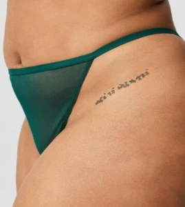 Torrid Sexy Botanical Green Sheer Mesh G-String Panty Plus Size 4X, 26 - Picture 1 of 6