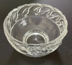 Tiffany & Co Signed Crystal Art Glass Pedestal Dolphin Bowl 5" Vintage MINT - Picture 1 of 12