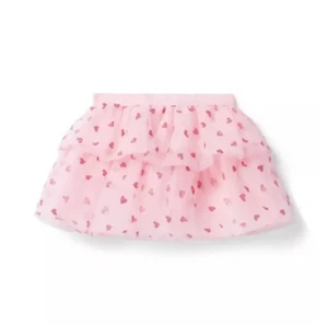 Janie and Jack Sparkle Heart Tulle Skirt in Candy Pink Heart Size 8 - Picture 1 of 9