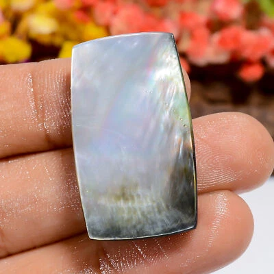Genuine Mother Of Pearl Radiant Shape Cabochon Loose Gemstone 43 Ct. 32X18X7 mm - Image 1 of 4