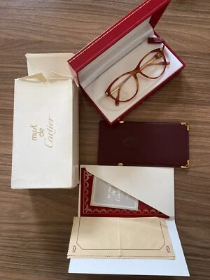 Auth. New Cartier Vintage Sunglasses Gold-SS 15L. T8200.183 - Image 1 of 4