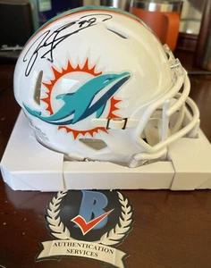Von Jason Taylor Miami Dolphins signierter Minihelm Beckett Zeuge - Bild 1 von 3