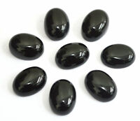 SALE! Great Lot of Natural Black Onyx 5x7 mm Oval cabochon Loose Gemstone