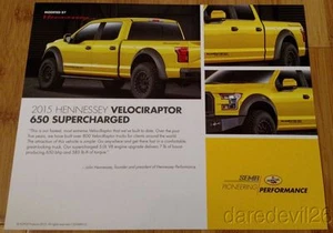 2015 Hennessey Ford Velociraptor 650 Supercharged Shell SEMA Show info card - Picture 1 of 1