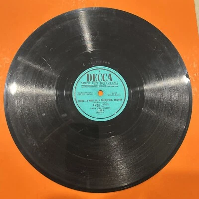 RARE PROMO 78 SAMPLE COPY  - BURL IVES - Lonesome So Lonesome- Decca 28299 - Image 1 of 4