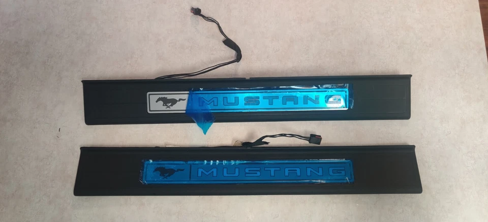 2015-2023 Ford Mustang GT Illuminated Lighted Door Sill Trim Scuff Plate (pair) - Image 1 of 1