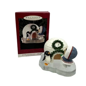 Hallmark Keepsake Ornament Frosty Friends 20th Anniversary Edition 1993 Penguins - Picture 1 of 17
