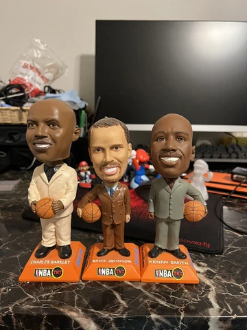 NBA TNT Bobbleheads. Charles Barkley, Ernie Johnson, Kenny Smith. 1 Have Crack Cover