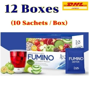 12x10 Fumino Detox Naturale Alta Fibra Riduce Grasso Pancia Perdita Peso Forma Corpo - Foto 1 di 12