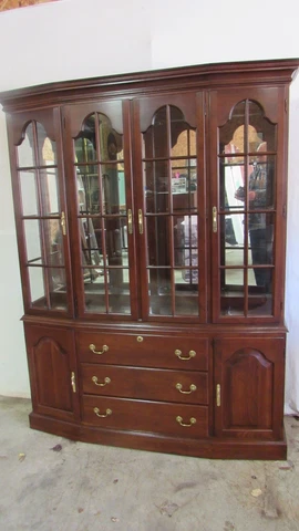 Harden Cherry China Cabinet Breakfront Designer Cover