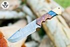 Handmade Hunting Knife With Gut Hook Outdoor Camping Skinning Deer, Fish  9"