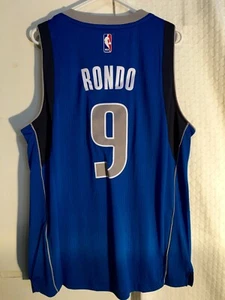 Adidas Swingman NBA Jersey Dallas Mavericks Rajan Rondo Blue sz 2XL - Picture 1 of 2