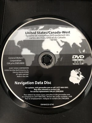 2005-2010 CORVETTE ZR1  Z51  NAVIGATION DVD WEST 25852830 VERSION 4.00 WEST🟠 - Image 1 of 4