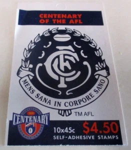 Carlton Blues - Centenary of the AFL - Stamp Booklet - Football - 1996 - Empty - Bild 1 von 5