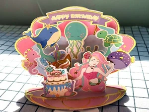 The Little Mermaid 3D Pop Up Card Birthday Card - Picture 1 of 5