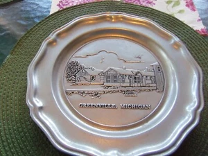 WILTON ARMETALE RWP PLATE R.R.STATION Greenville Michigan USA - Picture 1 of 4