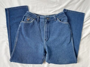 Wrangler 80s Vintage Indigo Western Jeans High Rise Tapered Leg Cowboy - Picture 1 of 12