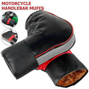 Waterproof Warm Motorcycle Handlebar Mitts Hand Motorbike Muffs Gloves Cover AU