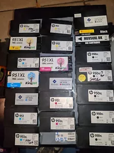 20 pustych HP 950XL 950 951XL 951 - 7 czarnych 4 purpurowych 5 cyjan 4 żółtych - 00653 - Zdjęcie 1 z 3