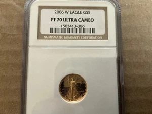 2006 W $5 American Gold Eagle Gold pf70 UCAM NGC - Picture 1 of 6