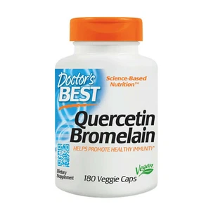 Doctor's Best, Quercetin / Bromelain, 180 Veg. Kapseln 500/250mg. - Bild 1 von 2