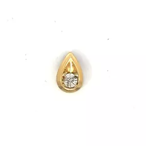 14KT YELLOW GOLD .25CT ROUND DIAMOND SOLITAIRE PENDANT .9 GRAMS - Picture 1 of 4