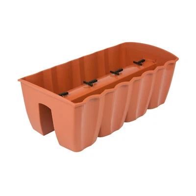 Geländertopf Blumenkasten 60cm Hängetopf Blumentopf Balkontopf DCRO Terrakotta - Bild 1 von 4