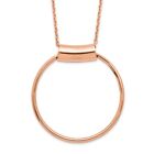 Sterling Silver Rhodium-Plated Rose-Tone Polish With 1In Ext 18" Necklace