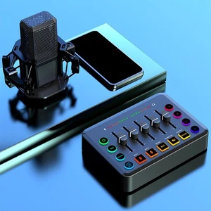 Wiederaufladbarer tragbarer Audiomixer mit professionellem XLR-Eingang für Game - Photo 1/14