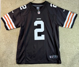 Camiseta de fútbol americano de los Cleveland Browns juvenil L grande NFL Nike Johnny Manziel en el campo - Imagen 1 de 7
