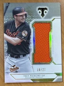 Camiseta deportiva 2018 Topps Triple Threads Trey Mancini Jumbo ¡Reliquia 27/10! Orioles SJR-TM1 - Imagen 1 de 2