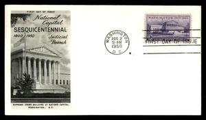 Mayfairstamps US FDC 1950 National Capital Sesquicentennial Judicial Branch Firs - Picture 1 of 2