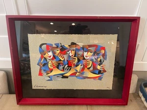 Anatole Krasnyansky Messing Quintett signiert gerahmt Serigrafie 10x15 limitiert 226/350 - Bild 1 von 11