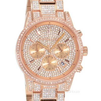 Michael Kors Bryant Pave Womens Chronograph Watch, Rose Gold Stainless Steel - Image 1 of 4