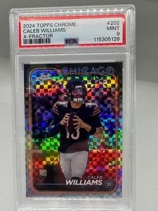 2024 Topps Chrome Caleb Williams Refractor Rookie RC X-Fractor #202 Bears PSA 9 - Picture 1 of 2