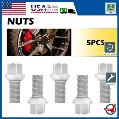 5X Tornillos de tuerca de rueda para Mercedes Benz ML500 ML350 ML450 ML55 ML63 R320 R350 Foto 1 de 4