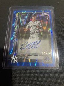 2025 Topps Chrome Duke Ellis Blue Raywave Auto /150 Yankees RC New York Yankees - Bild 1 von 4