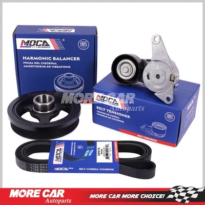 Harmonic Balancer Belt Component Kit for Cadillac Saturn Buick Saab Traverse 3.6 - Image 1 of 4