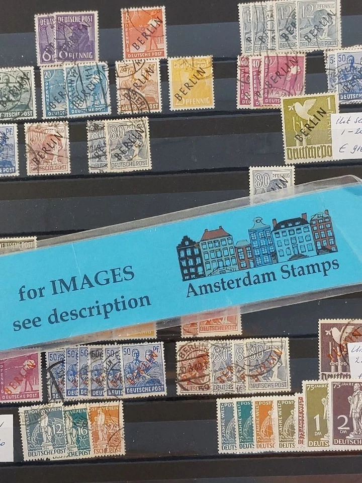 Germany Bund + Berlin vf used MH MNH adventure lot in 2 books incl better TOP! - Image 1 of 1