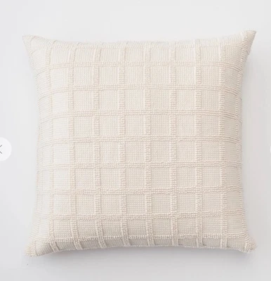 Almohada escolar Euro sham palomitas rejilla en natural Foto 1 de 4