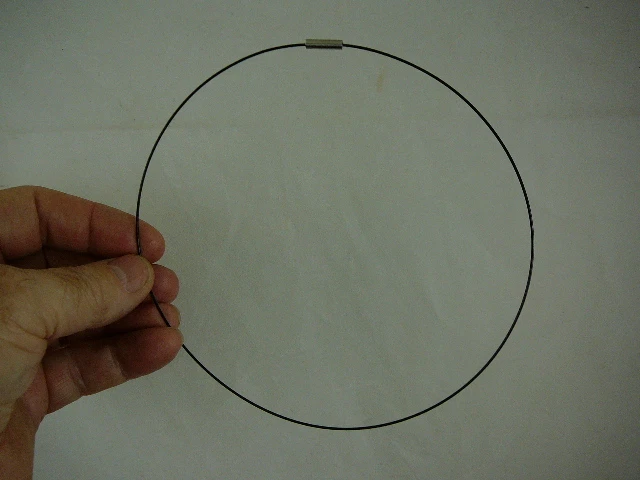 (v511-A) Collar para colgantes cable deslizante NEGRO de acero inoxidable trenzado 17,5" Foto 1 de 1