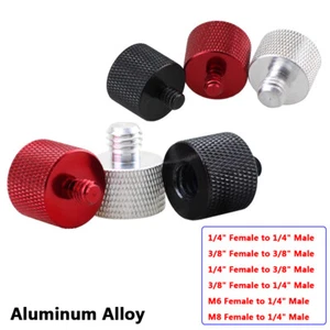 Camera Tripod Nut Bolt Aluminum Alloy Knurled 1/4" 3/8" M6 M8 Female/Male Thread - Picture 1 of 5