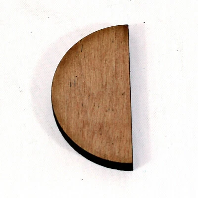 Wooden Semi Circle shapes 5cm Plywood embellishments craft wood blanks 50mm - Image 1 of 3