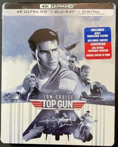 Top Gun (4K Ultra HD + Blu-ray) Limited Edition UHD STEELBOOK **NEW/SEALED** - Picture 1 of 5