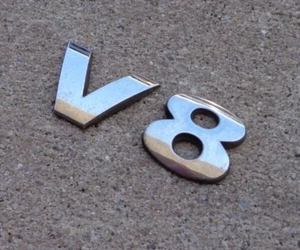 Volkswagen V8 emblem letters badge decal logo symbol Touareg OEM Factory Genuine - Picture 1 of 1